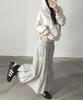 Chix Check Tiered Long Skirt Ivory