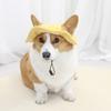 Pet It Cute Dog Hat Open Ears Pet Bucket Hat Sunshade Dress Corgi Sunscreen Small Yellow Hat