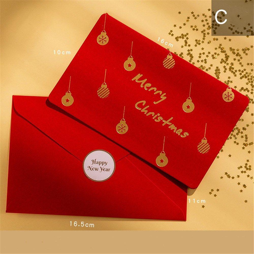 Best Wishes Thanksgiving Message Card Christmas Greeting Card Merry Christmas Bronzing Blessing