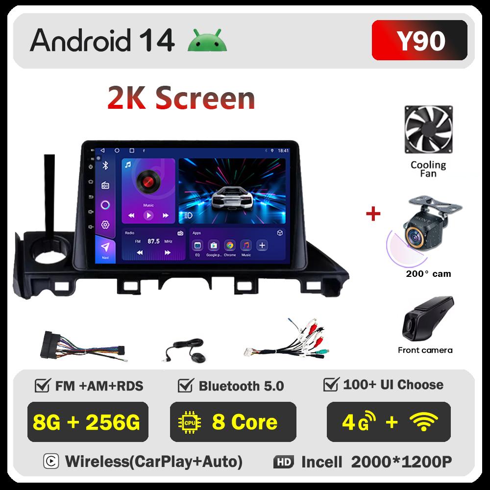 Автомобильный видеоплеер для Mazda CX5 Mazda 6 Atenza 3 2016-2018 Carplay Android 14 авто радио интеллектуальная система GPS навигация Wifi