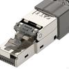 Разъем Cat7 Cat6A RJ45, металлические экранированные оконечные заглушки Ethernet без инструментов