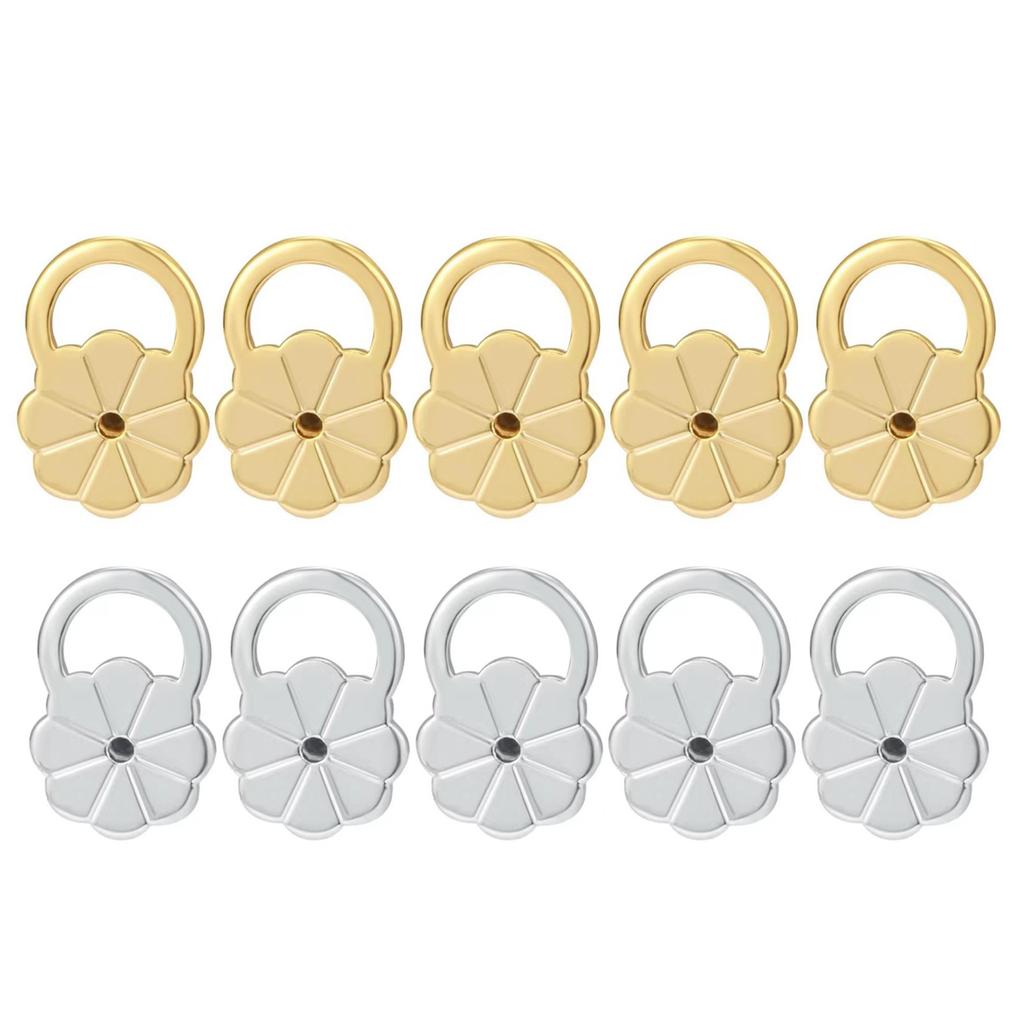 10 шт. удобные застежки для сережек стильные застежки для сережек с уникальными подъемными механизмами в форме свиного носа/цветка для тяжелых сережек