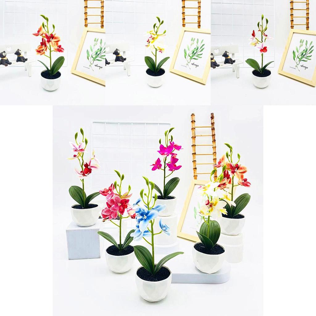 Simulated Phalaenopsis Potted Artificial Artificial Flower For Wedding Decor And Artistic Photography