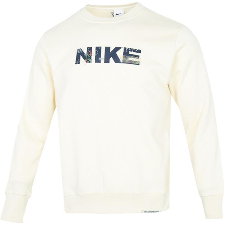 Nike Мужская толстовка с круглым вырезом Nike Sportswear Standard Issue Молочно-белый FB1831-113