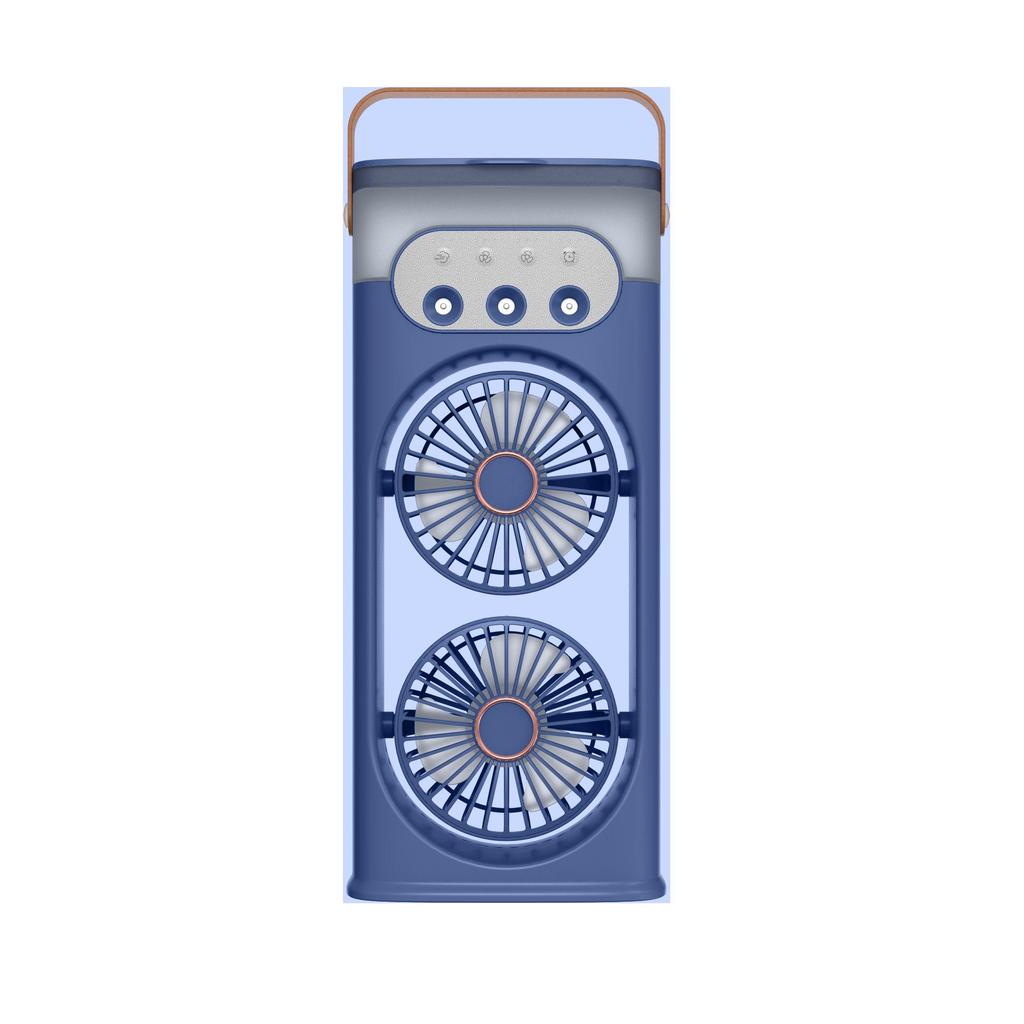Portable Dual Head Desktop Air Conditioner Fan with Cool Mist