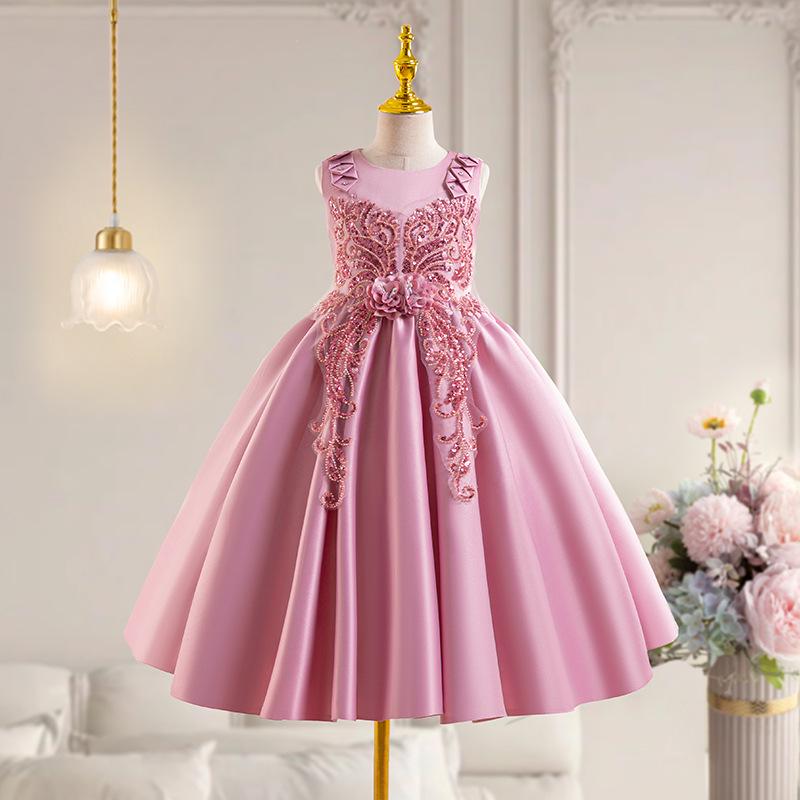 New Sleeveless Princess Dress for Kids - Flower Girl & Show Host Outfit