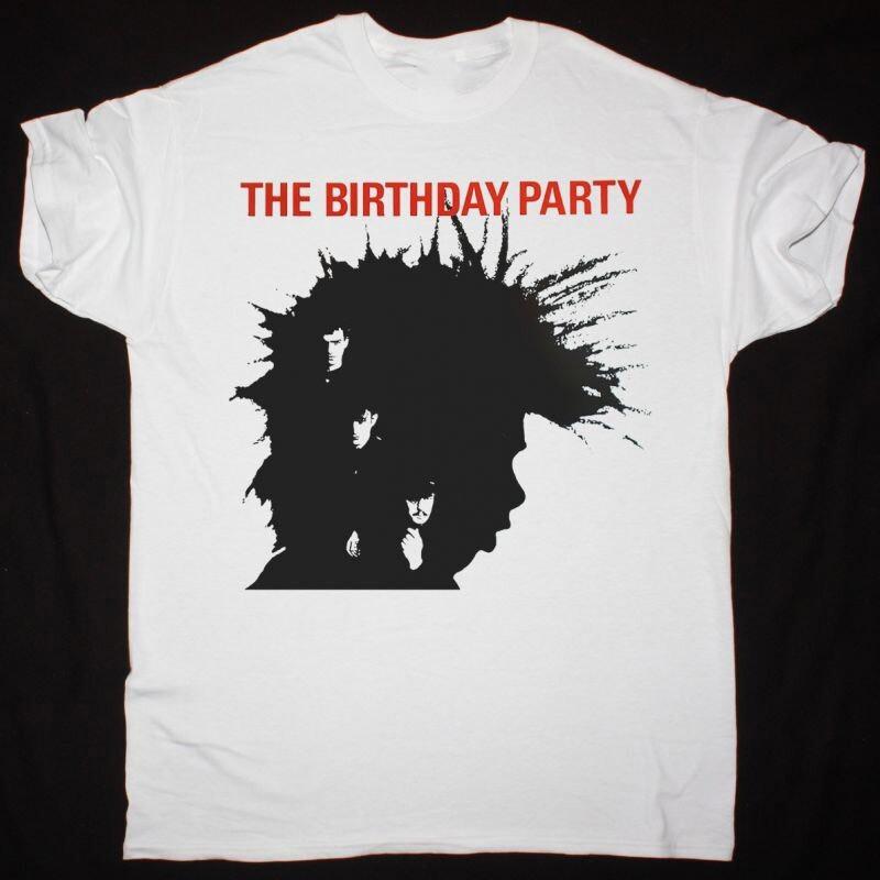 THE BIRTHDAY PARTY NICK CAVE Short Sleeve White All Size Gift Shirt FA774