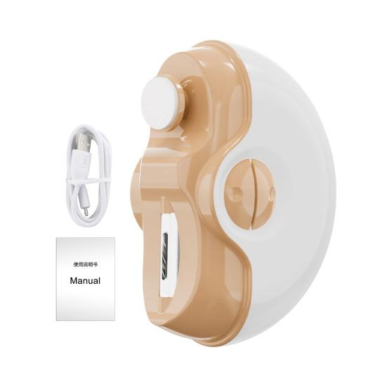 Электрическая машинка для стрижки ногтей, полировщик со светодиодной подсветкой, 2-скоростная, перезаряжаемая, 2-в-1, автоматическая пилка для ногтей для детей, взрослых, пожилых людей, триммер для маникюра