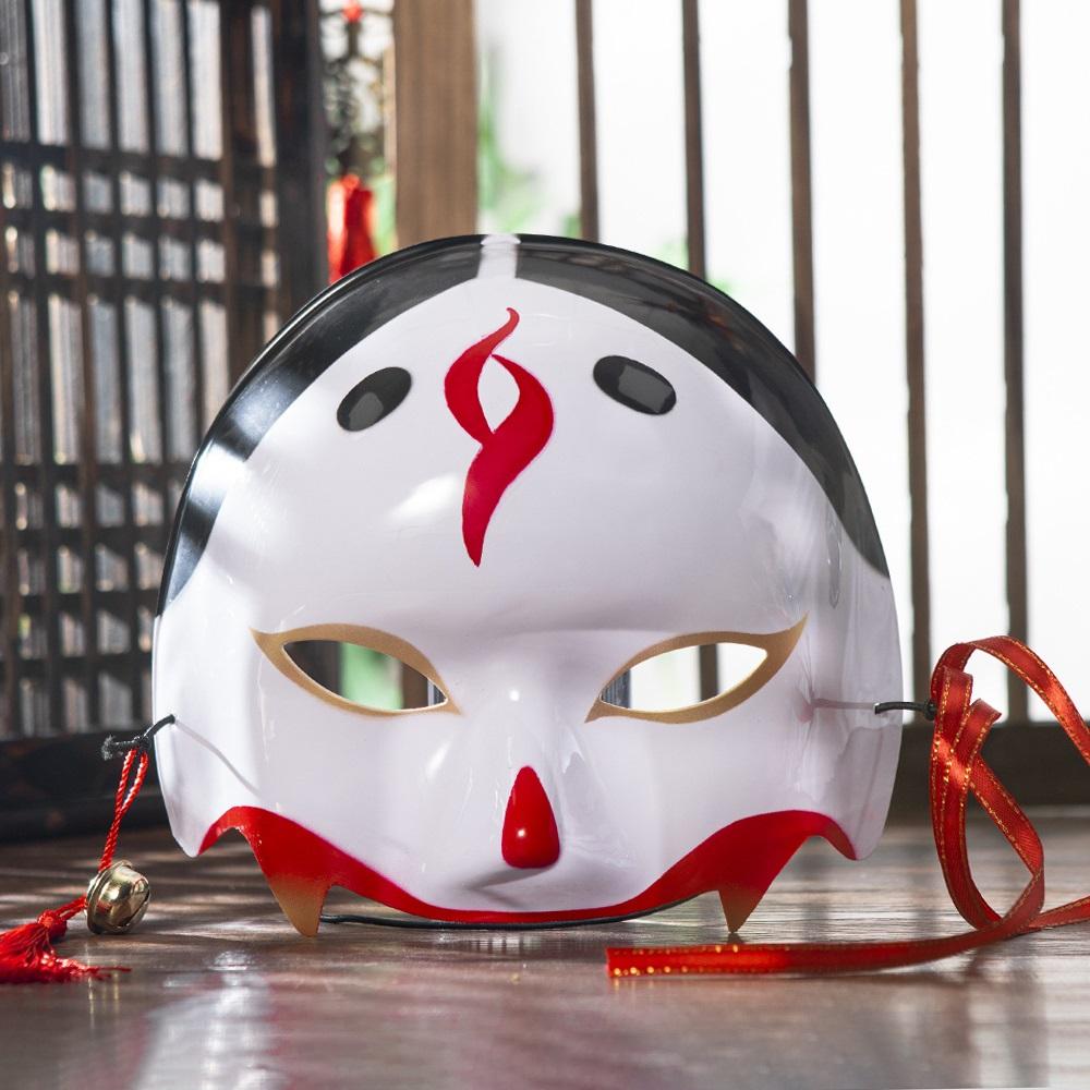 Ancient Style Japanese Style COS Half-face Girl Net Red Hanfu Dress Up Headdress Awakening Tamamo Front Onmyoji FOX Mask