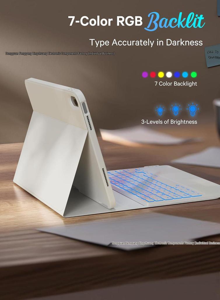 Универсальный защитный чехол для iPad 11 с Bluetooth-клавиатурой с подсветкой для iPad Pro 11/Air 7.