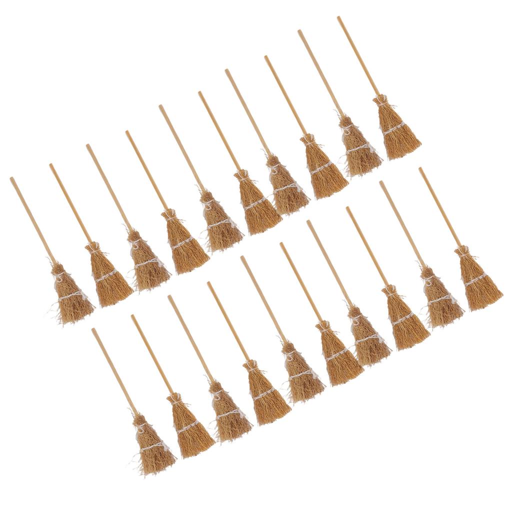 20 шт. Мини-метла ведьмы, белая веревка, украшение, сделай сам, мини-метла ведьмы для Хэллоуина