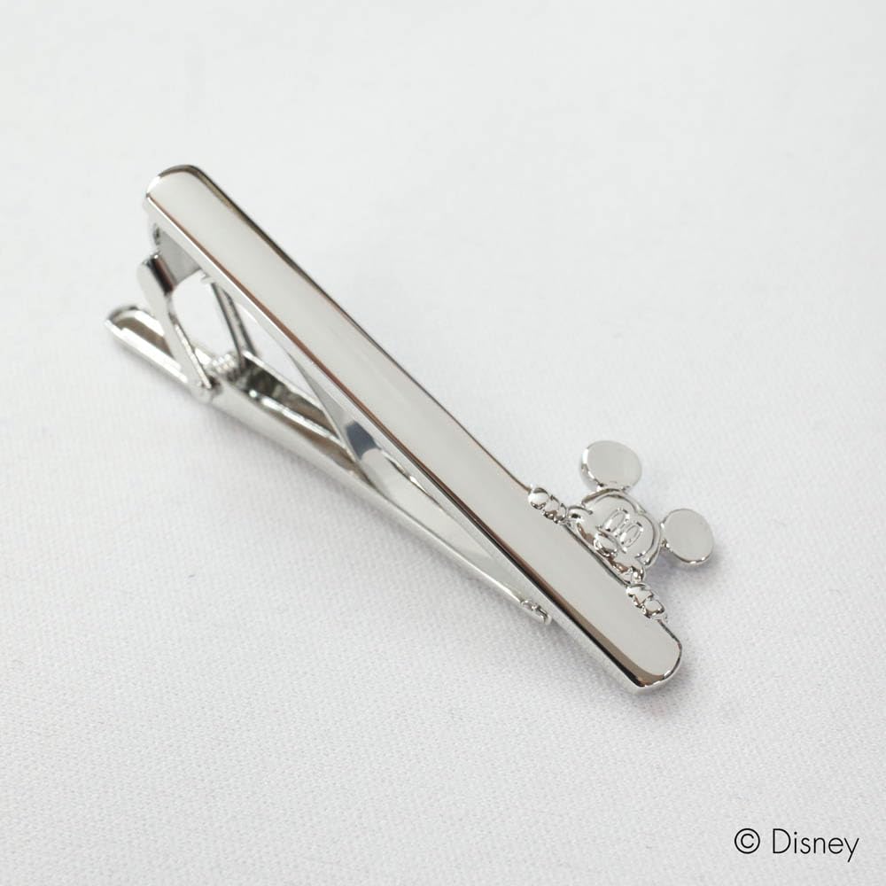 Disney Mickey Mouse Tie Tie Bar Set Includes Tie and Tie Clip & (Navy Blue, Wa-09) -