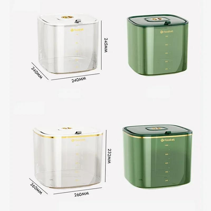 Kitchen Food Storage Containers Rice Bucket Insect and Moisture-proof Sealing Food Grade Flour Cereal Dog Food Storage Tank