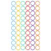 60PCS Loose Leaf Rings Colorful PP 1.4in Book Binder Rings for Documents Business Card