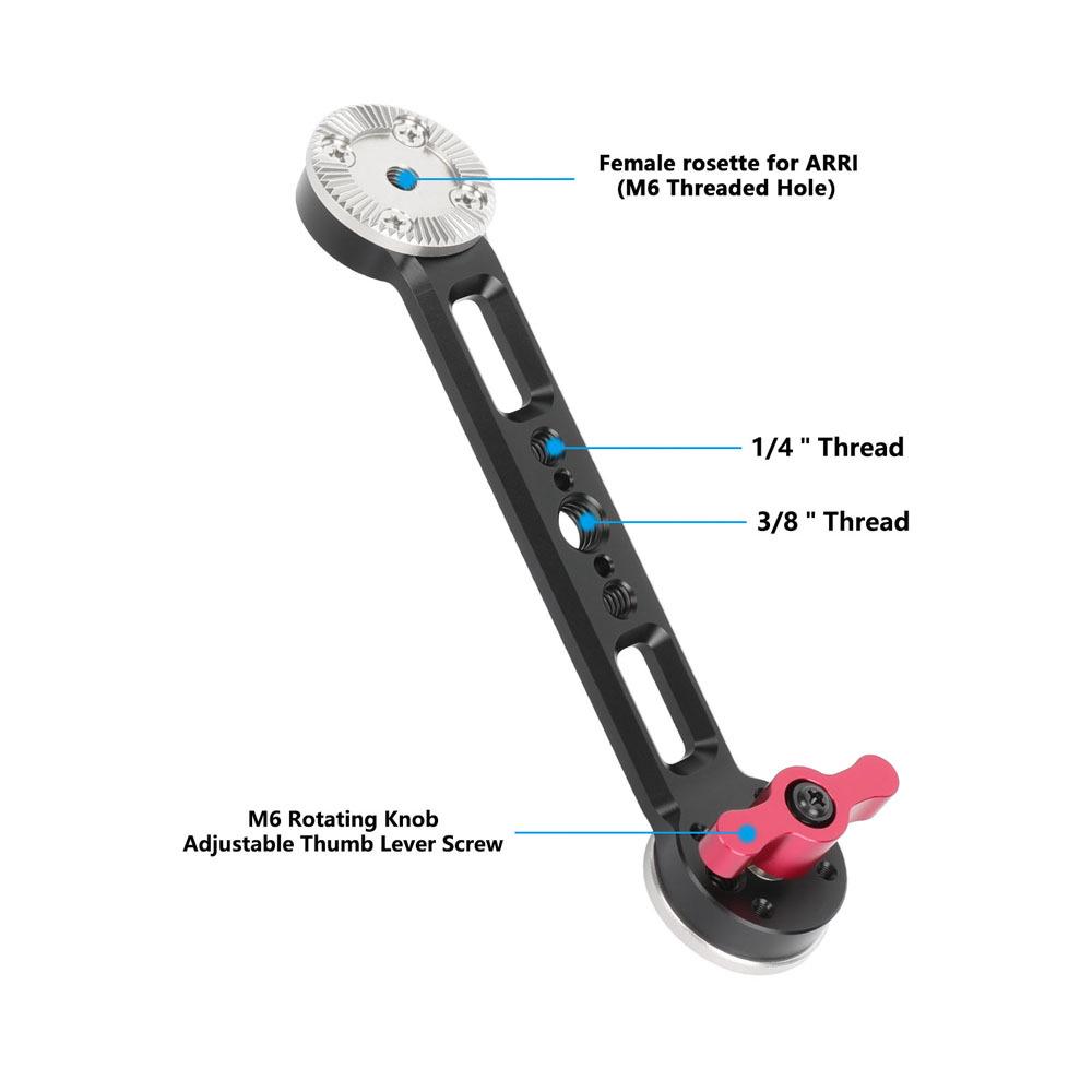 HDRIG M6 Arri Gear Extension Arm with Positioning Holes for Shoulder Mount Photography (Pair) 3855.