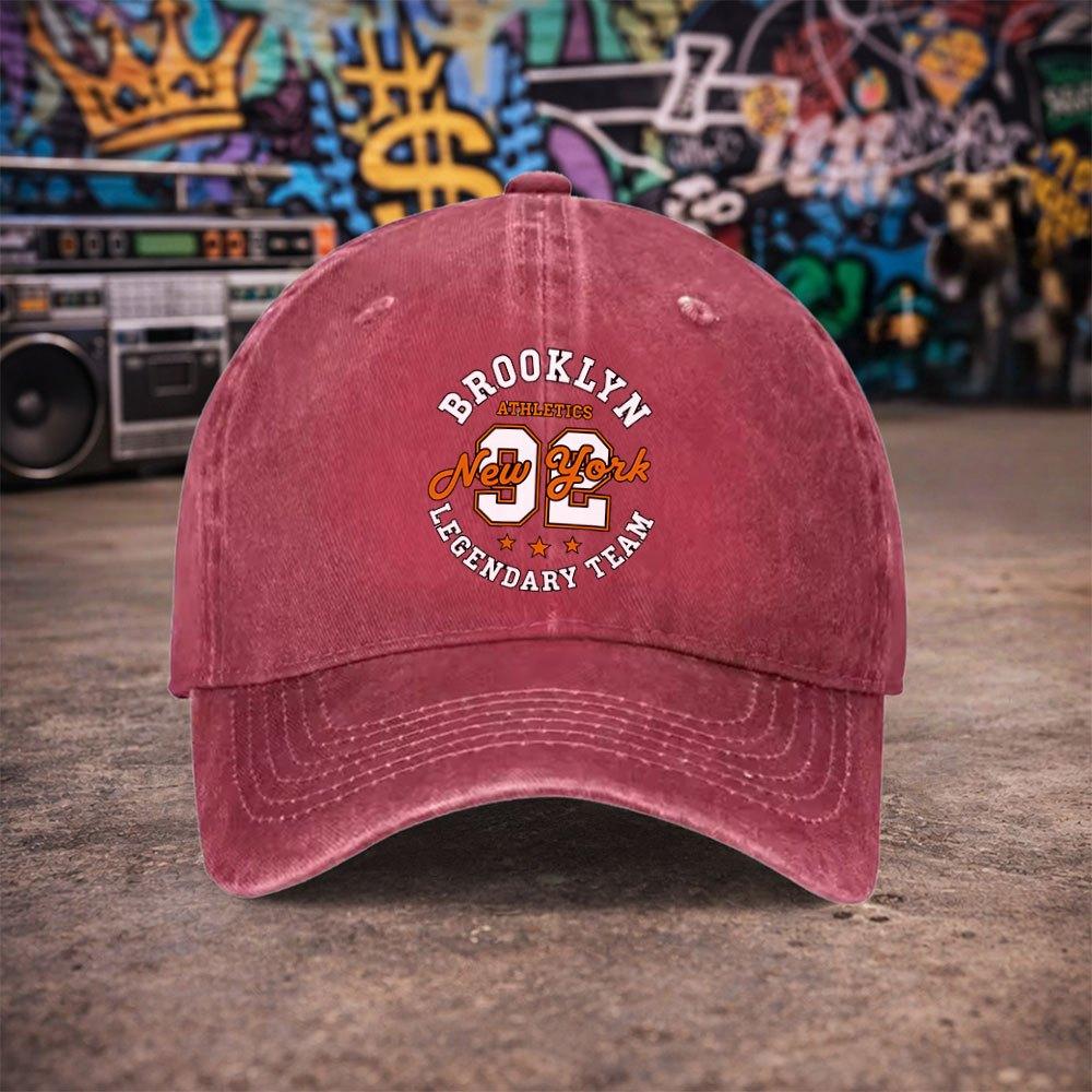 Кепка для бейсбола Brooklyn Athletics Винтажная Утка Унисекс Регулируемая на липучке Подходит для вечеринок Ежедневной носки для H