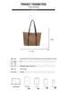 2024 Fashion: Retro Korean-Style Large Capacity Solid Color Tote Shoulder Bag for Women