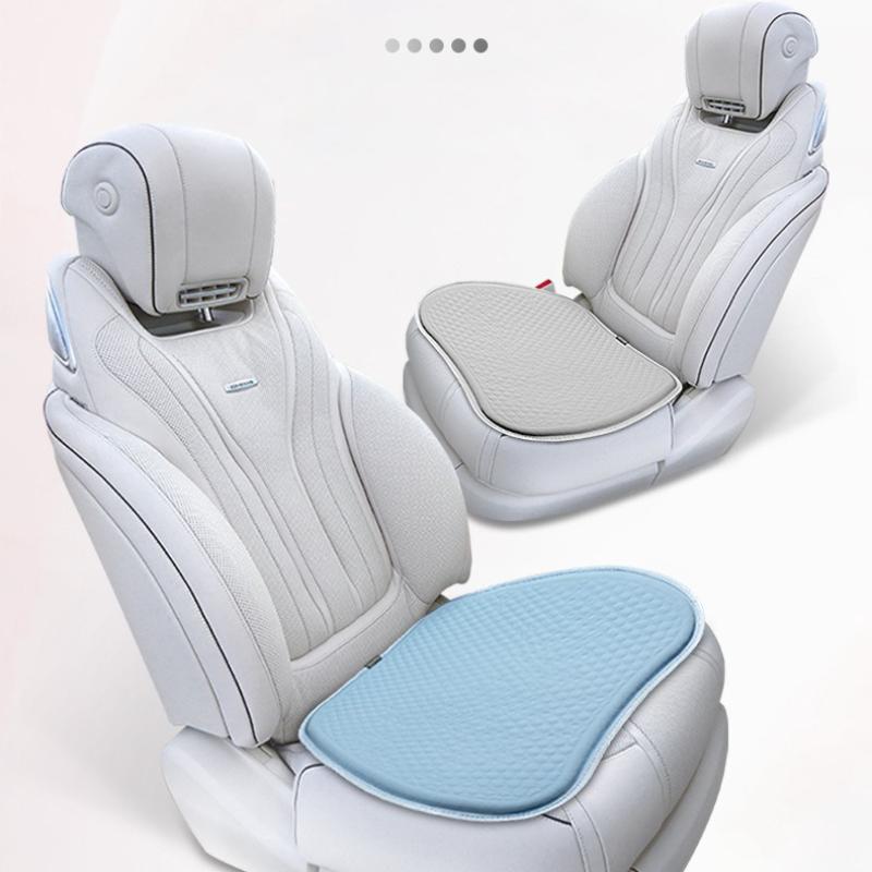 Новое гелевое автомобильное сиденье, всесезонное, универсальное, мягкое, эластичное, дышащее, одинарное автомобильное сиденье, летняя подушка для автомобильного сиденья из ледяного шелка