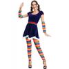 Halloween Blue Circus Clown Costume Performance Outfit Christmas Rainbow Candy Themed Party Wear