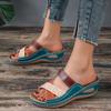 Fashion 2024 Hot Sale Shoes for Women Open Toe Women's Slippers Summer Rome Mixed Colors Outdoor Casual Beach Wedge Large Size Slippers