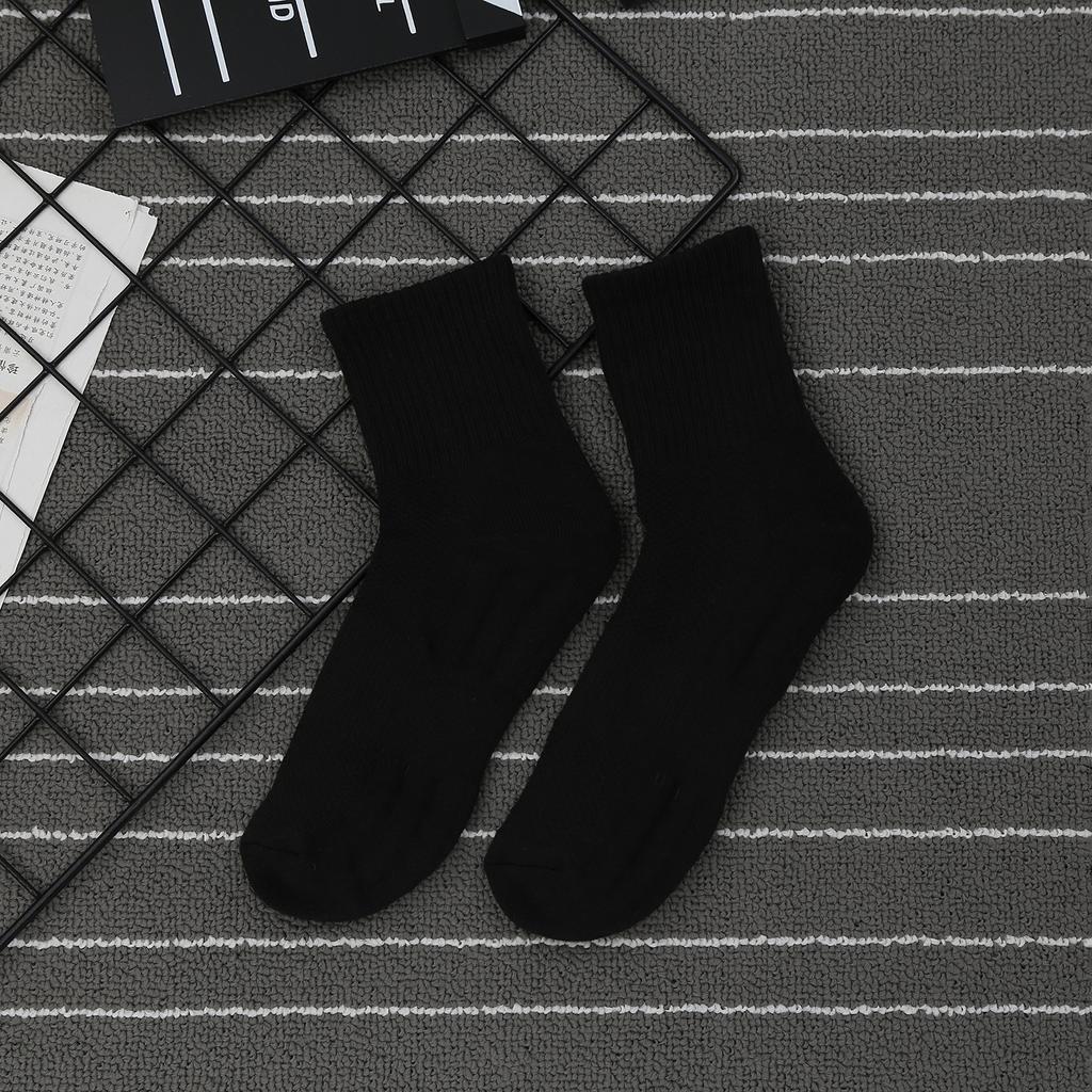 Спортивные носки мужские чулки весна и лето сетчатые дышащие средние носки-трубы махровые чулки спортивные баскетбольные пары, белые носки