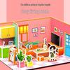Children's 3D Cardboard Puzzle: Small House Furniture Model