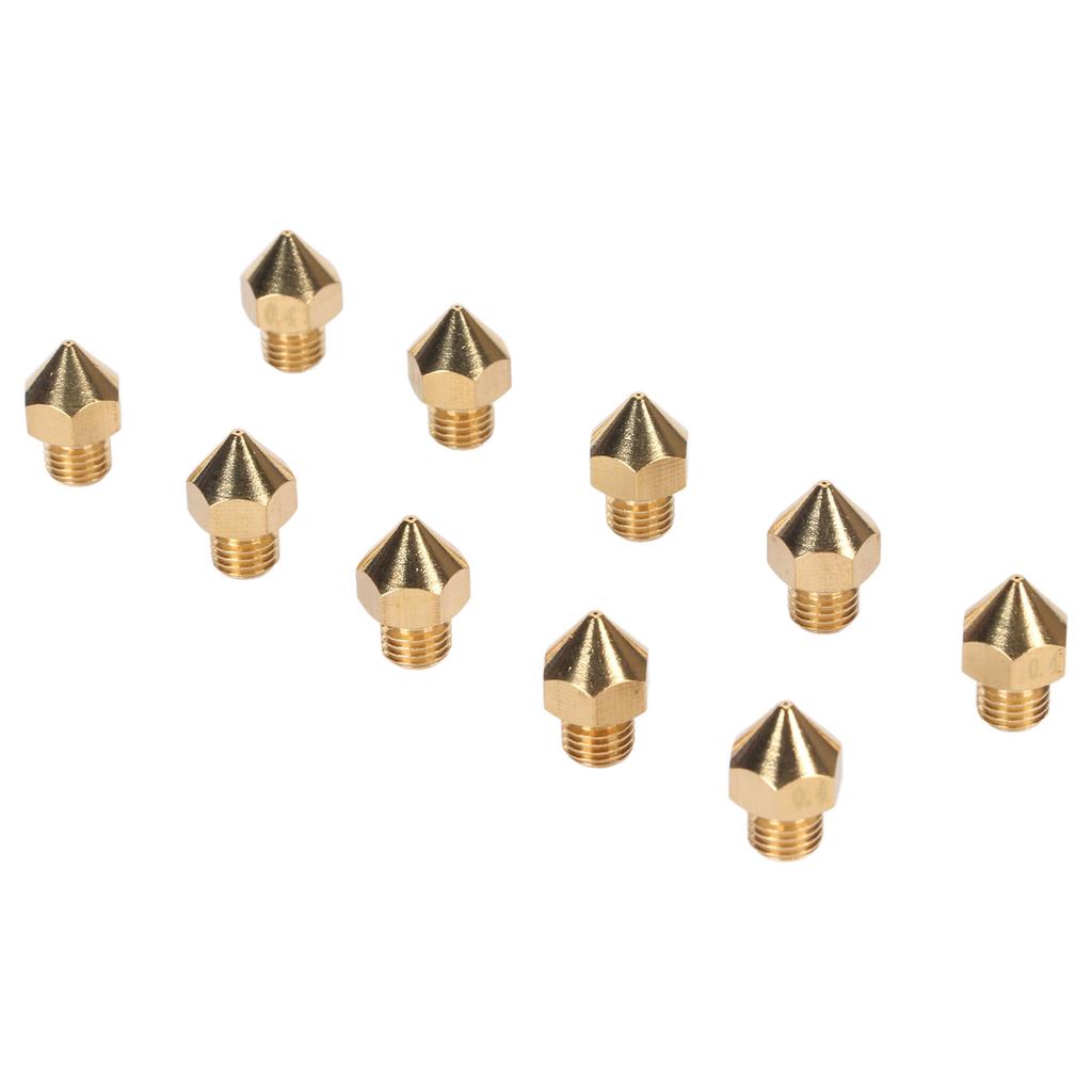10 шт. Латунные сопла для 3D-принтера 0,4 мм MK8 для экструдерных наконечников CR 10 Pro