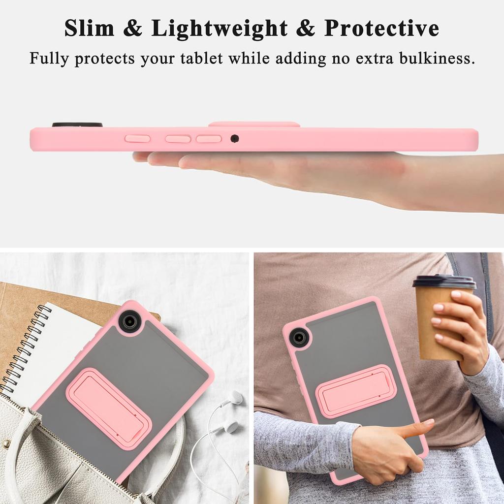 For Samsung Galaxy Tab A9 Case with Kickstand TPU+PC Skin-Touch Tablet Cover