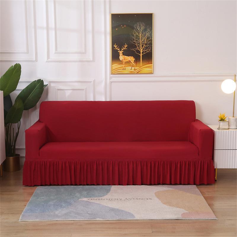 Юбка Эластичная Юбка Чехол для дивана Все включено Однотонный Простой Современный Универсальный Чехол для дивана на четыре сезона