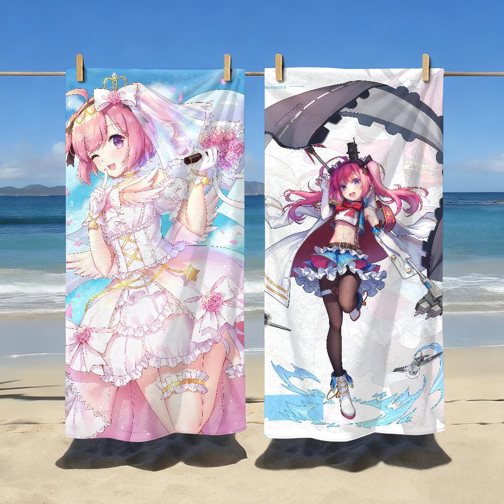 Игровое полотенце Saratoga Azur Lane Спортивное Быстросохнущее Туристическое Снаряжение для Кемпинга Песозащитное Мягкое Легкое Большое Пляжное Полотенце