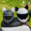 2Pcs Universal Motorcycle Helmet Cat Ears Decoration Cute Motocross Helmet Cosplay Plush Stickers Full Face Off Helmet Decor