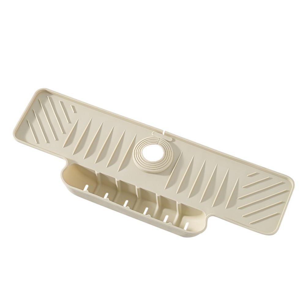 Quick Dry Faucet Splash Pad Slope Design Non Slip Sink Draining Tray Soft Surface Foldable Water Drip Catcher Restaurant Use