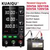 KUAIQU 2025 New Battery Charging Adjustable DC Power Supply 30V 10A 60V 120V 3A OCP, Encoder Knob, Preset Current OUTPUT USB-C /A