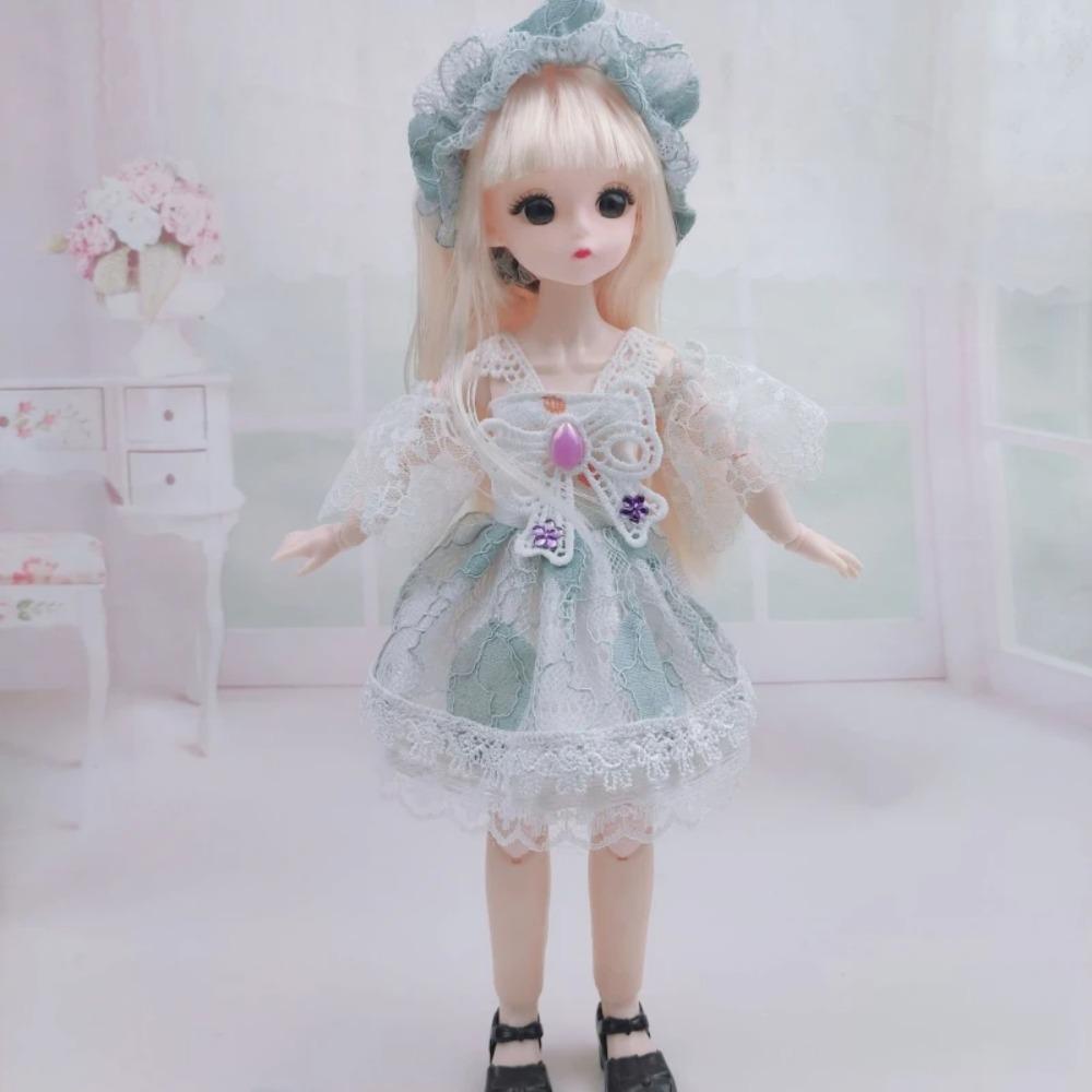 Одежда для куклы BJD 1/6 Милое платье Юбка Головной убор 30 см Кукла-принцесса Повседневный костюм Наряд Аксессуары для куклы Игрушка для DIY для девочки Подарки
