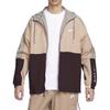 Nike Color Block Hooded Training Casual Long Sleeve Jacket Men Jackets Khaki HF6170-200