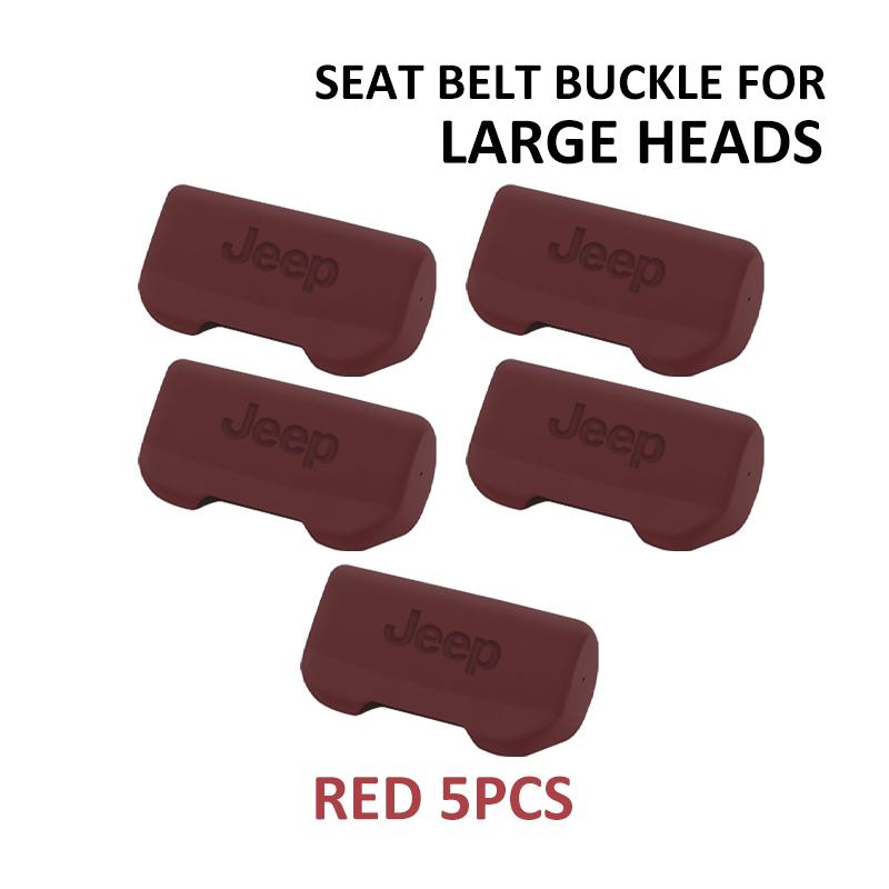 Car Seat Belt Buckle Plug Anti-collision Cover Silicone Protective Covers For Jeep Cherokee Wrangler JK Gladiator Compass cybr0