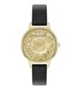 Авторизованный дилер [OLIVIA BURTON] Женские часы Olivia Burton 24000222 3D Цветок Midi Золотой Черная кожа