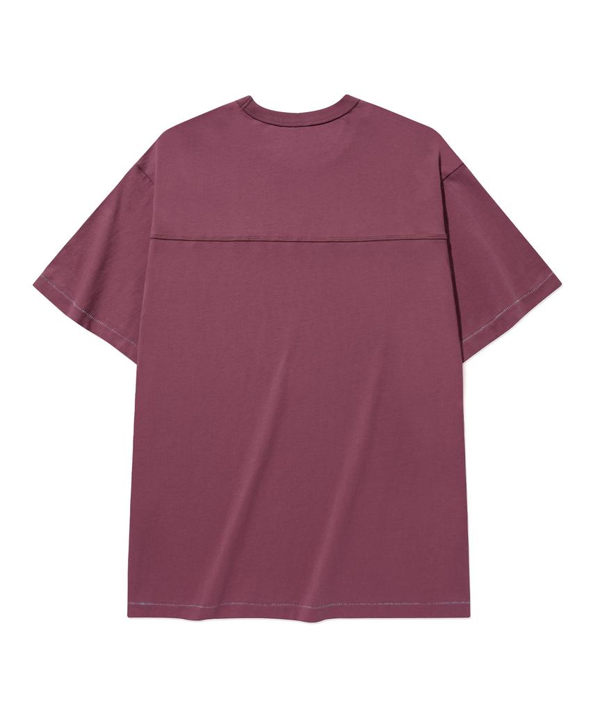 COVERNAT Painting Graphic Cutting Line T-Shirt Magenta