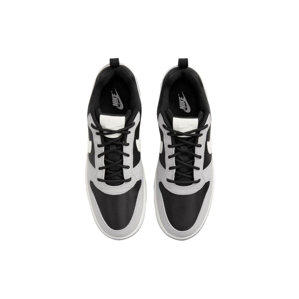 Nike Мужские кроссовки Court Borough Low Premium Black Grey Sail Matte-Silver 844881-005