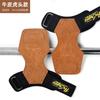 PROSUPPS Tiger Head Weight Lifting Wrist Hooks Cowhide Gym Gloves Men Pull Up Training