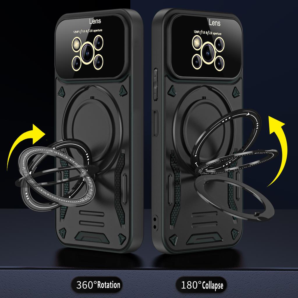 For Xiaomi Poco X3 NFC Case For Magsafe Magnetic Wireless Charge Case For PocoX3 X3 X 3 Pro Ring Stand Phone Back Cover