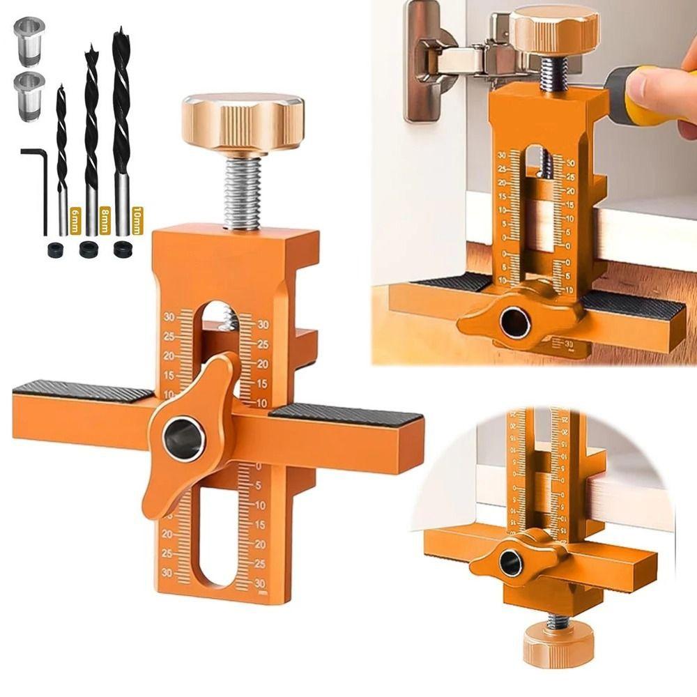 6/8/10mm Cabinet Door Installation Positioner Rebounder Punched Mounting Jig Wardrobe Installation