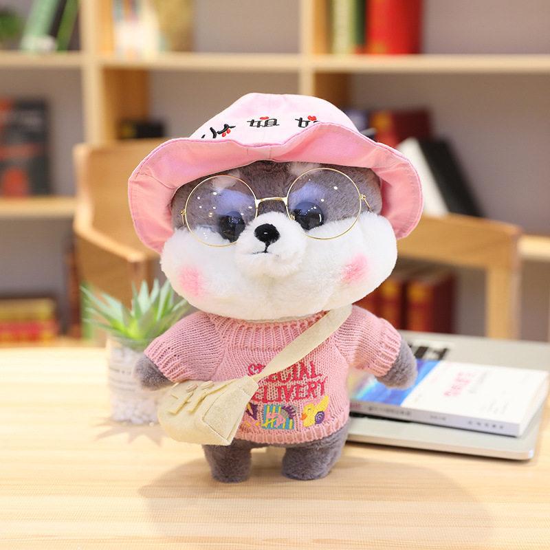 Куклы Ins Shiba Inu, милые тряпичные куклы, плюшевые игрушки, украшения для собак, подарок на день рождения для девочки