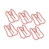 100Pcs Tooth Shape Cute Paper Clips Red /Yellow Metal Paper Clip Shaped Paper Clips  Office Use