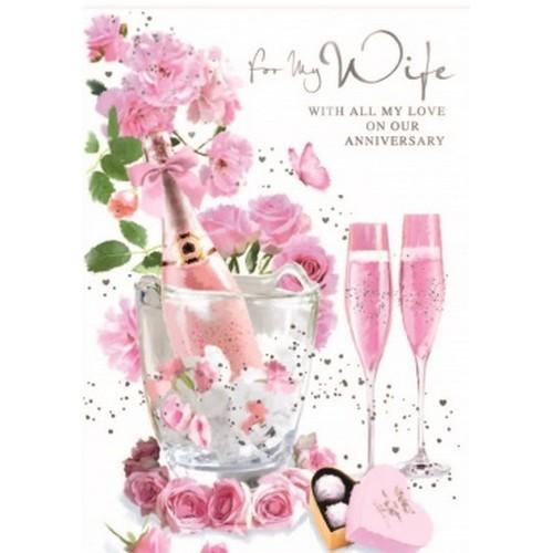 Simon Elvin Поздравительная открытка на годовщину моей жене со всей моей любовью (Упаковка из 6 шт.)