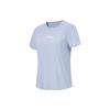 Li Ning Fitness Series UPF 50+ Logo Sun Protection Ice Feel Short Sleeve T-Shirt Women Tops Mojito-Blue ATSU730-1