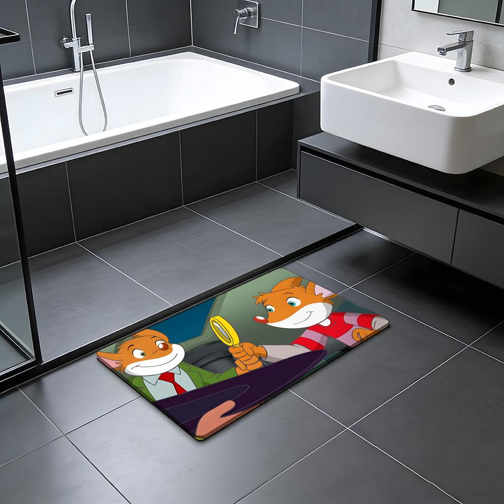 ANIME G-Geronimo Stilton Floor Mat Absorbent Floor Mat Non-Slip Entrance Rug for Bathrooms Restrooms and Toilets