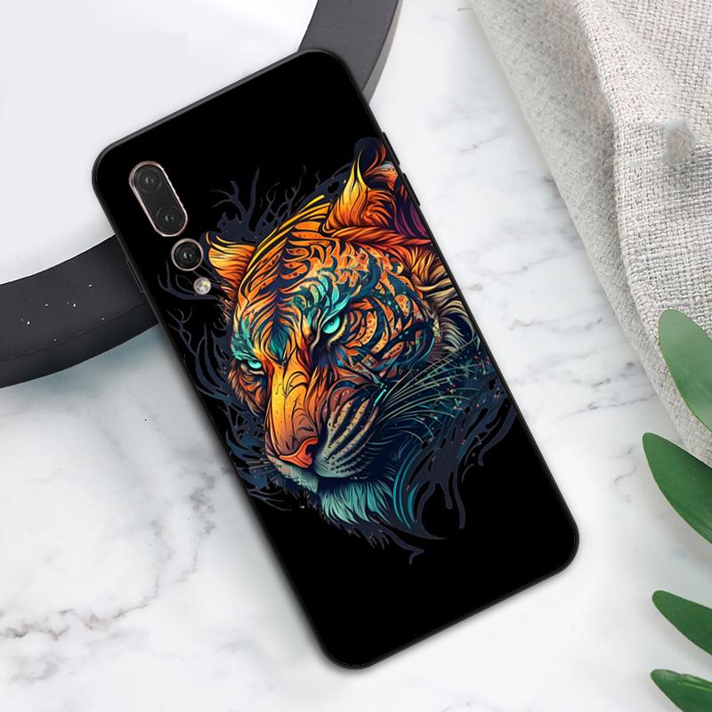 Жесткий чехол с изображением тигра для Huawei Nova Y73 Y72 Y70 Y90 Y60 Y61 Y91 12s 12i 11i 8i 9 10 SE P40 Lite P60 P30 Pro