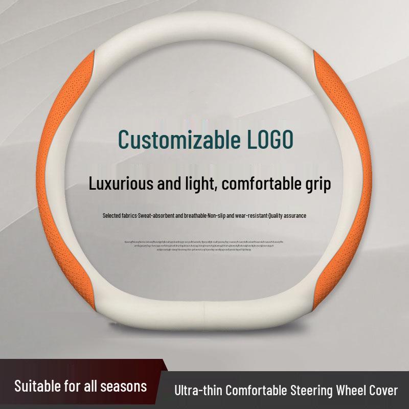 Steering Wheel Cover for BYD: Dolphin, Han, Seagull, Yuan Plus, Qin Plus DMI, Song, Tang - Includes Card Holder