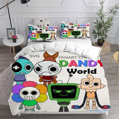 Постельное белье Dandy's World Игровой 3D Принт Комплект Пододеяльник с Наволочками Мягкое Постельное Белье Мальчик Девочка Детский Подарок на День Рождения Мультяшный